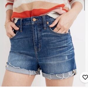 Madewell high rise Classic Blue Jean Shorts
